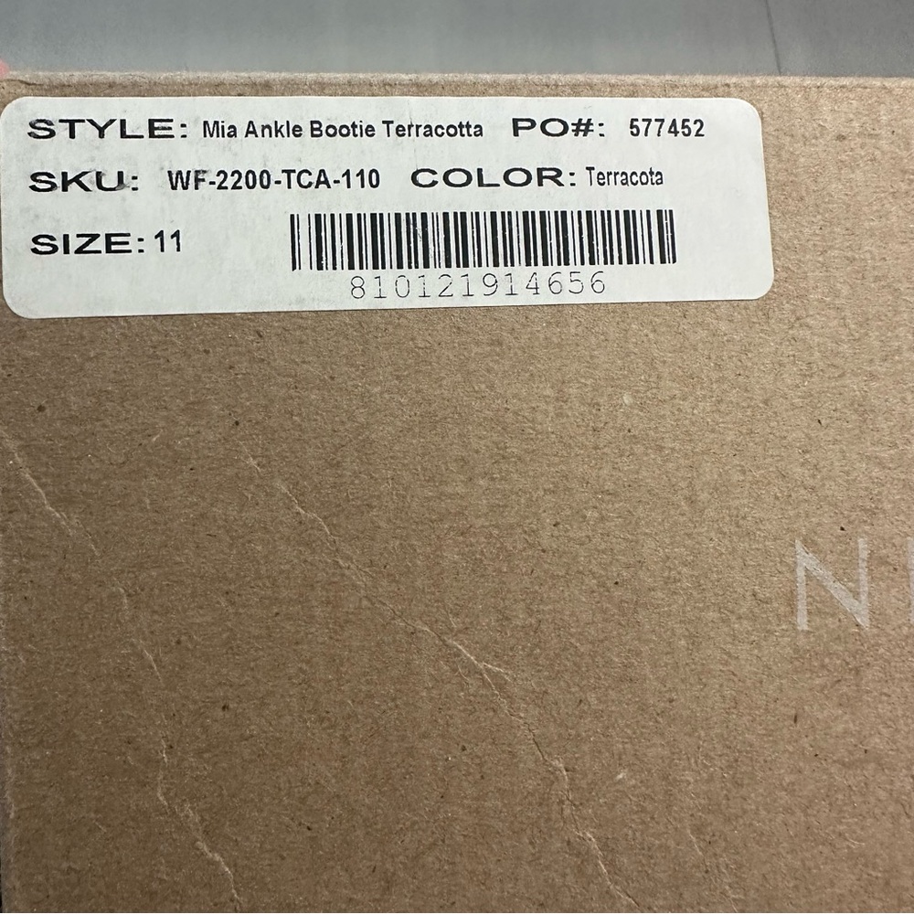 Nosolo Women’s Mia Ankle Bootie Low Cut Leather Slip-On in Terracotta Sz 11 NIB - Picture 3 of 11